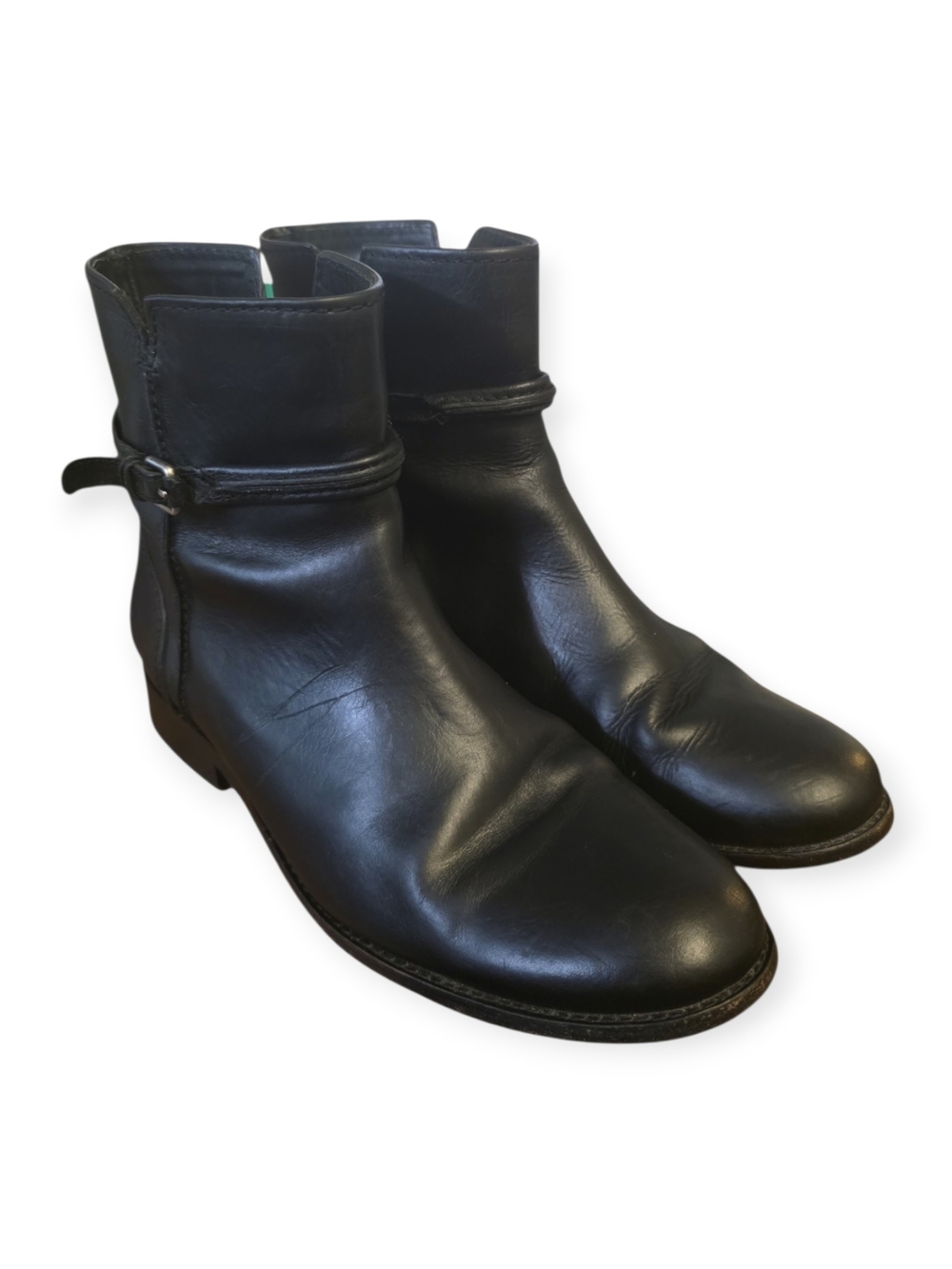 Womens Frye Melissa Seam Short boots in black leather, size 8